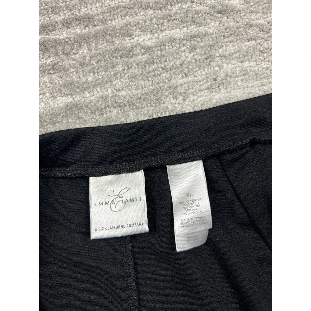 Emma James Liz Claiborne Skirt Womens XL Black Long Polyester‎ Blend Casual